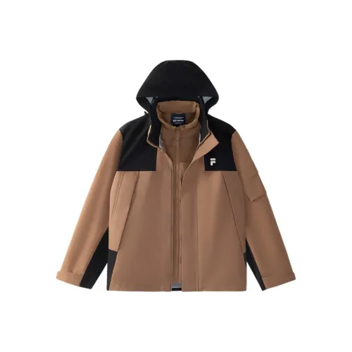 FILA FUSION FOB Термостойкий Водоотталкивающий Ветрозащитный Ветровка Унисекс 2 Предмета Комплект Пальма Коричневый