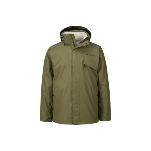 Columbia совместный бренд Водонепроницаемый и Ветрозащитный для сохранения тепла Ветровка Мужская Каменно-зеленый