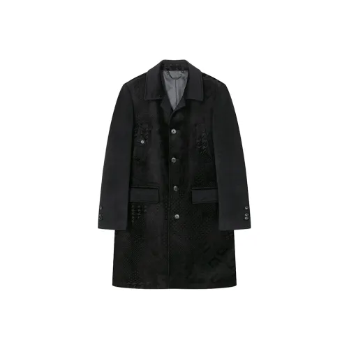 DAVID NAMAN Черное мужское пальто