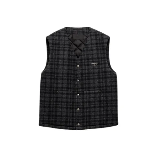 PRADA FW24 Жилет Мужской Угольный Серый
