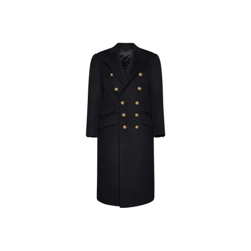 BALMAIN Черное Мужское Пальто