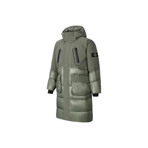 ANTA x CHENPENG Пуховик Унисекс Мутный оливковый зеленый