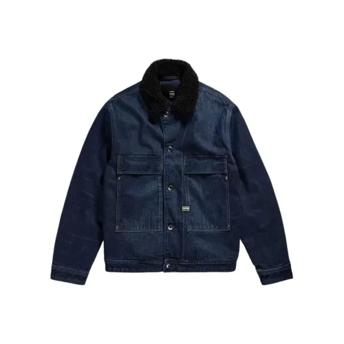 STAR RAW Темно-синяя мужская куртка