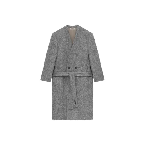Fear Of God SS24 Season 8 Collection Пальто без воротника из альпака и шерсти Unisex Серый Пепельный