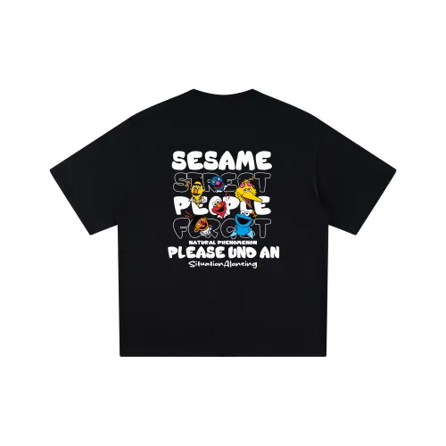 Улица Сезам Короткий рукав T-рубашки Унисекс