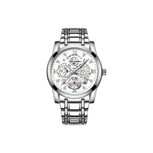 LIBER AEDON Наручные часы Кварцевый механизм Белый циферблат Мужские часы