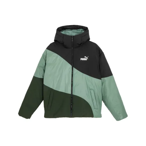 PUMA Пуховик Мужской Армейский Зеленый