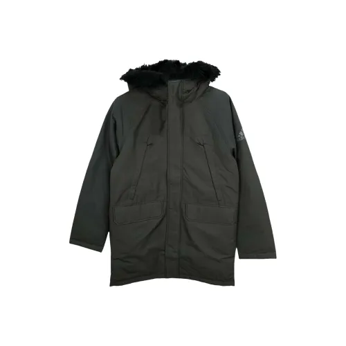 Adidas Пуховик Мужской Серый Черный