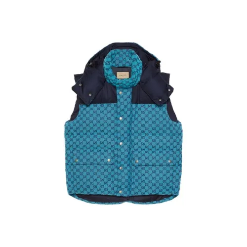 GUCCI SS24 Жилет Пуховик Мужской Синий