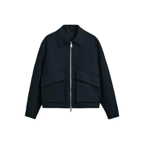 ZARA Морской синий Мужские куртки