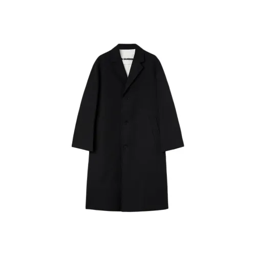 JIL SANDER Мужское черное пальто