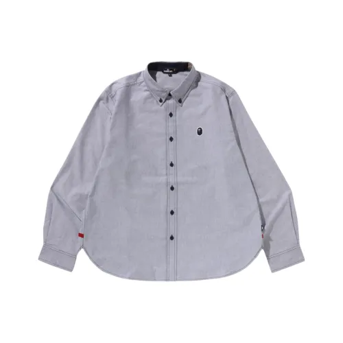 A BATHING APE SS25 Рубашка Унисекс Морской Синий