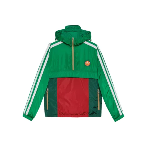 GUCCI X ADIDAS Хлопковый пуховик Мужской Зеленый