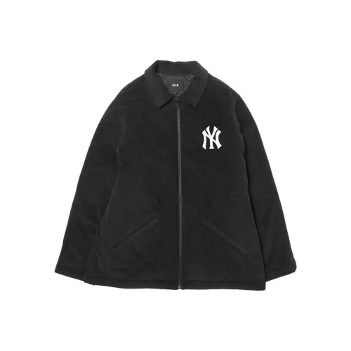 Mlb Base Logo Varsity New York Yankees Ткани вязаные Рубашки Бархат Feel Куртка Унисекс Черный