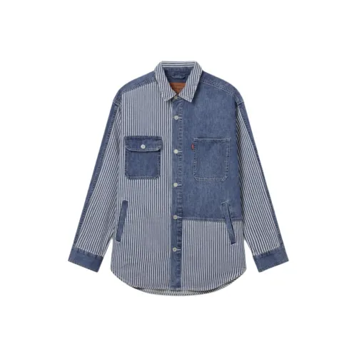 Levi's Denim Куртка Мужская Синяя Белая