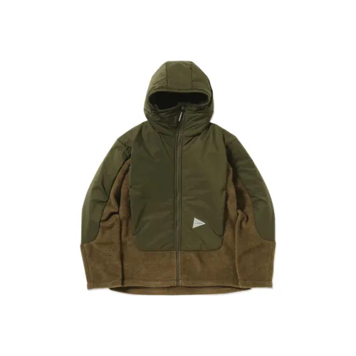 And Wander FW24 Куртки и Пальто Унисекс Хаки