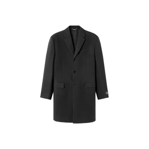 VERSACE Черное мужское пальто