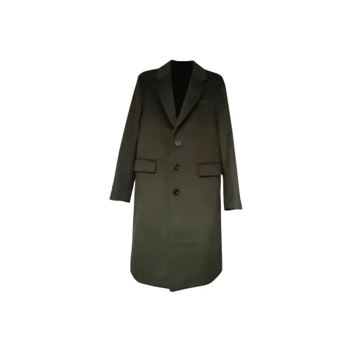 Burberry Мужское пальто темно-оливкового цвета