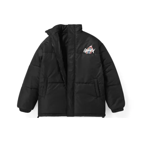 GENANX Мультяшный Воротник-стойка Свободный крой Пуховая куртка Унисекс