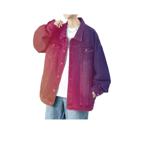 JCUI Деним Куртка Унисекс Красный Апельсин