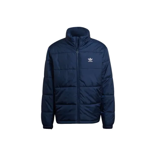 Adidas Originals Хлопковый пуховик Мужской Темный индиго