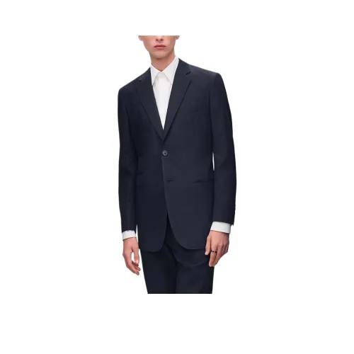 HERMES Бизнес-костюм пальто мужской океан синий