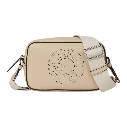 Karl Lagerfeld Сумка через плечо из коровьей кожи женская бежевая