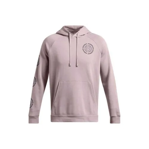 Under Armour Rival Fleece POLERON Under Armor Rival Fleece Толстовка Мужская Розовая Серый