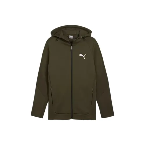 PUMA EVOSTRIPE Full Zip Толстовка Мужская Куртки и Пальто Темно-оливковый