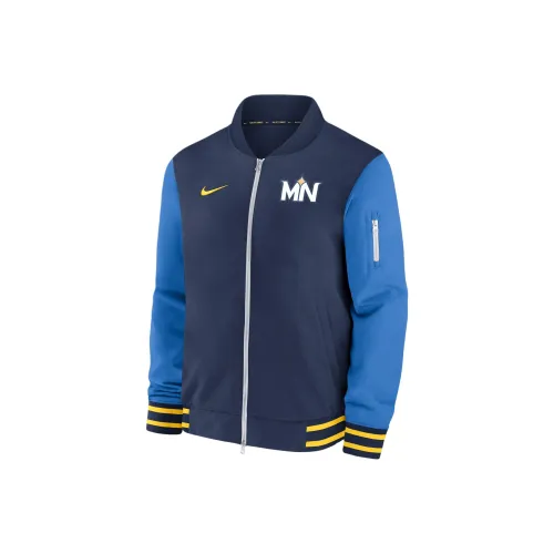 nike x MLB Minnesota Twins Аутентичная Коллекция Городской Connect Game Time Куртки и Пальто Мужской Морской Синий