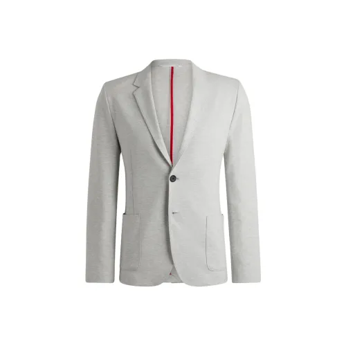 Hugo Boss Бизнес-костюм Пальто Мужской Светло-серый