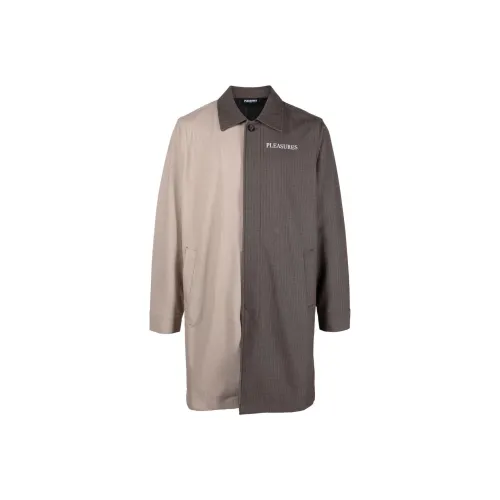 PLEASURES совместное брендирование Серый Коричневый Мужской Пальто