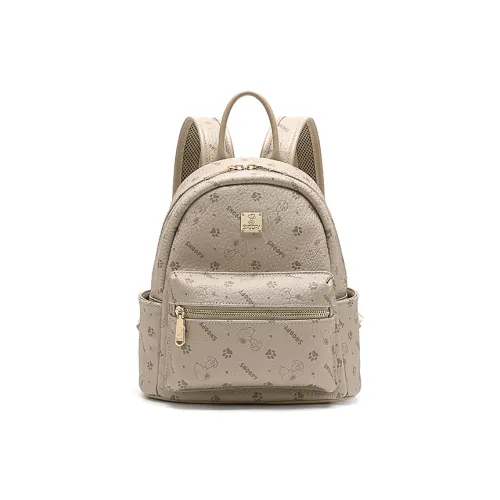 SNOOPY PVC PU (полиуретан) Рюкзак Стандартный Женский Бежевый Абрикос