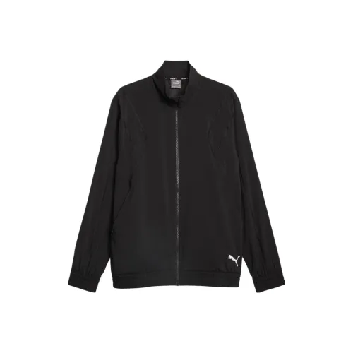 PUMA FIT Full Zip Ткани вязаные Тренировки Куртка Мужской Черный