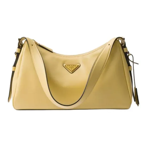 PRADA Aimee Коровья кожа Сумка на плечо Средний Женская Ванильный