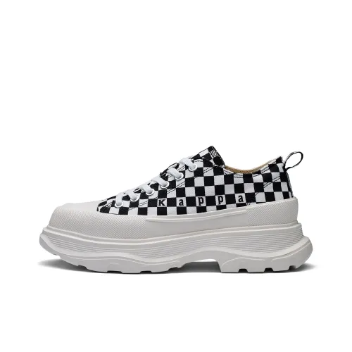 KAPPA Спина к Спине Противоскользящие Устойчивые к Износу Низкий Топ Скейтборд Кроссовки Женские Белые Черные