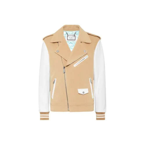 PHILIPP PLEIN Экрю Мужские Куртки