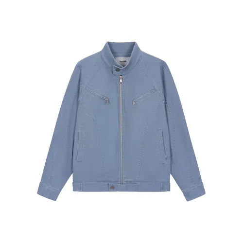 Heartboon Куртки Пальто Унисекс Выстиранный Синий