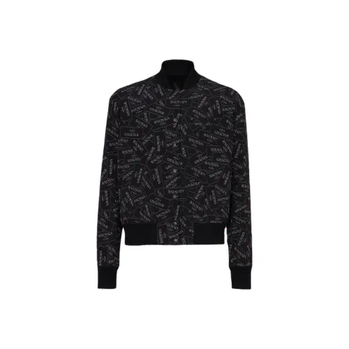 BALMAIN FW24 Куртки и Пальто Мужской Черный