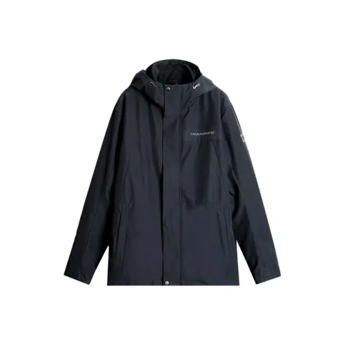 XTEP Variety Тренировки Коллекция Водонепроницаемый и Ветрозащитный для Сохранения тепла Ветровка Мужская Глубокий черный