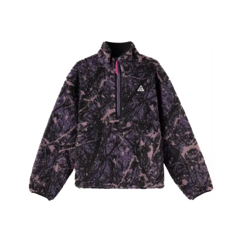 Nike ACG Бархат Feel Куртка Мужская Черный Фиолетовый Черный Черный Гора Белый