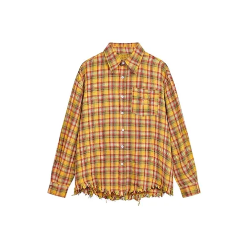 KEIRANDUN Желтая унисекс рубашка