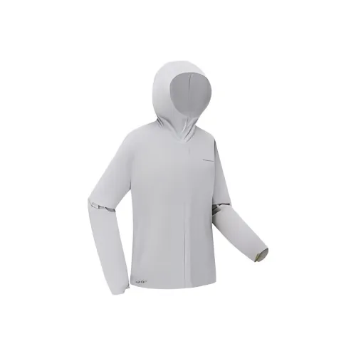 DECATHLON Светло-дымчатый серый Мужская одежда для защиты от солнца
