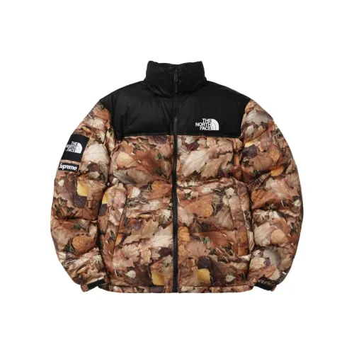 Supreme x The North Face Пуховик Унисекс Осенний Листовой Желтый