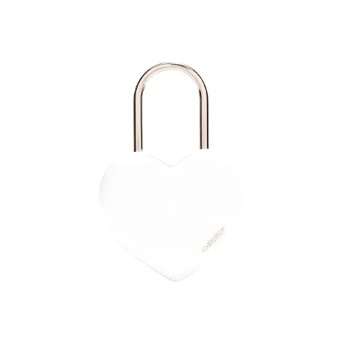 AMBUSH Телячья кожа с полиэстером сумка в форме сердца с навесным замком женская белая