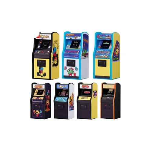 BANDAI PAC MAN Arcade Museum Миниатюрная Коллекция Моделей Хобби Счастливый Набор из 7 Штук