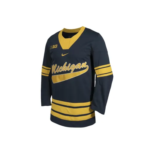 Nike College Hockey Джерси Бейсбольная куртка Мужской Черный