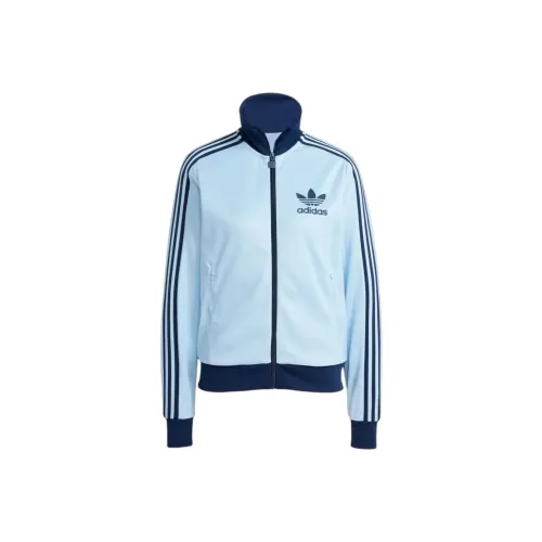 Adidas Originals BECKENBAUER TRACK FW24 Топ Куртки и Пальто Унисекс Светлый Синий