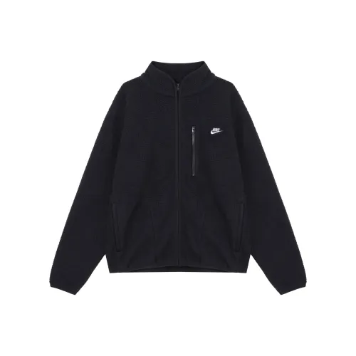 Nike Club Черный/Белый Мужской Бархат Куртка