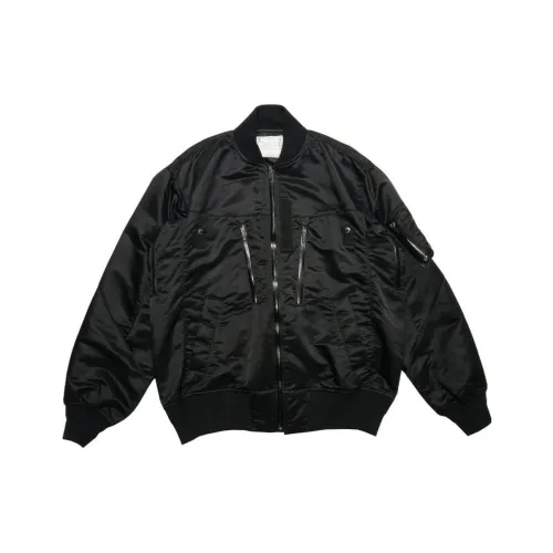 Sacai совместный бренд Черные мужские куртки